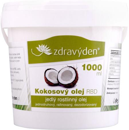 Kokosový olej RBD, bez vône 1000ml